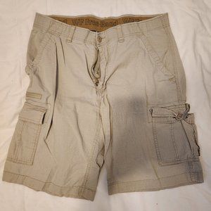 Wearfirst Cargo Shorts Mens Size 36 Beige Free Band Regular Fit Flat Front